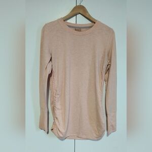 Shambhala Peach Ruched Long Sleeve Tunic Top w/ Thumbholes | Women’s Medium
